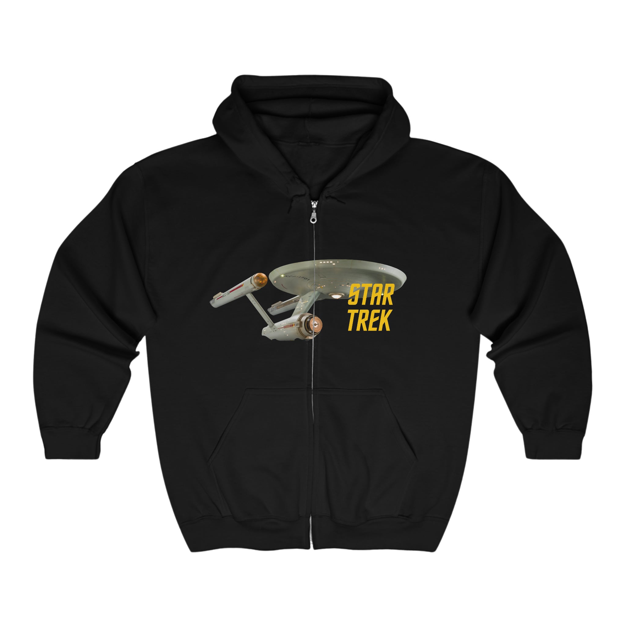 Star Trek USS Enterprise- Unisex Heavy Blend™ Full Zip Hooded Sweatshirt - Creations by Chris and Carlos